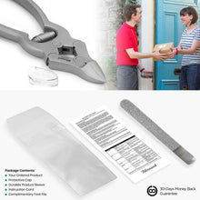 Load image into Gallery viewer, Blizzard® heavy duty toenail clippers in protective packaging with bonus foot file for complete at-home or professional podiatry use