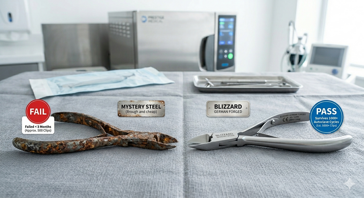 German Forged vs. Mystery Steel: Why Cheap Nippers Are Destroying Your Clinic’s Bottom Line