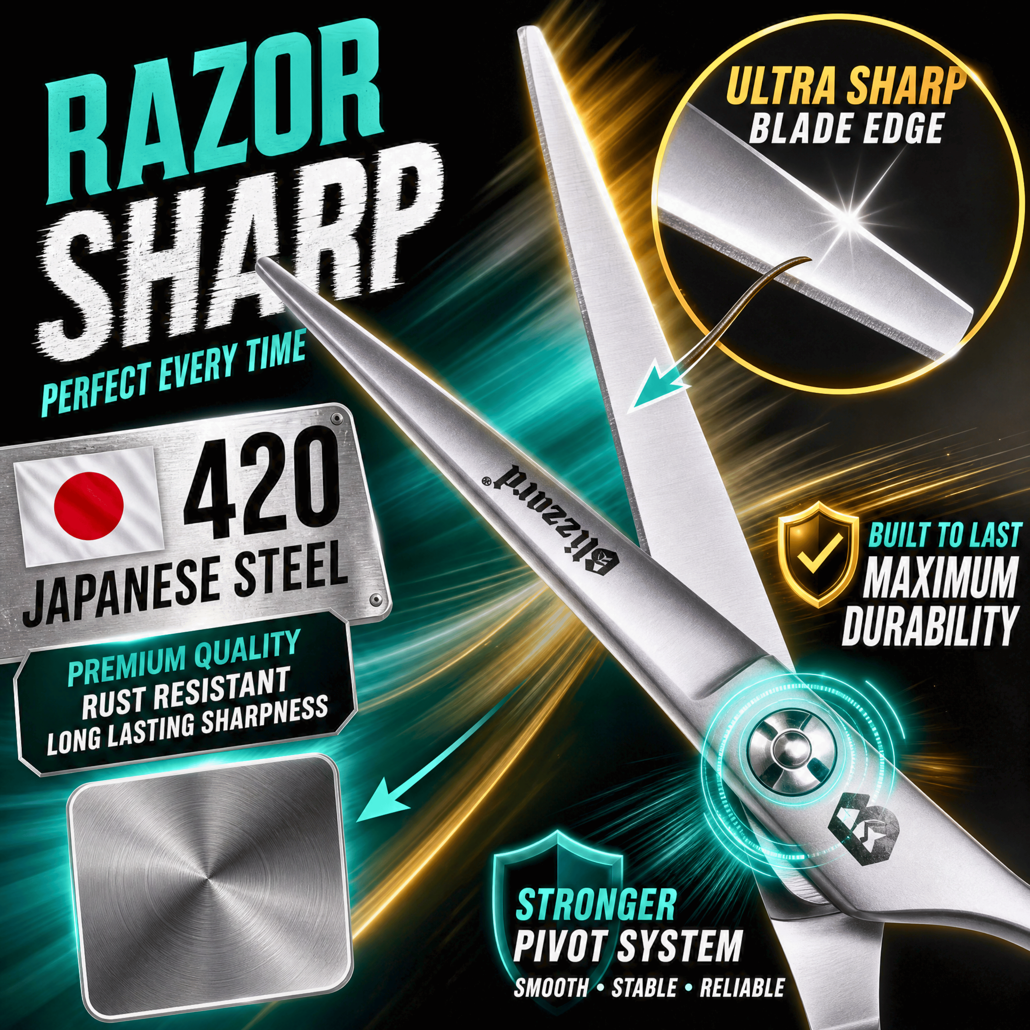Razor sharp 420 Japanese steel