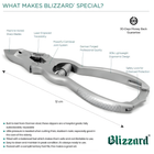 Blizzard® Professional Heavy Duty Toenail Clippers for Thick Nails - 12cm, Barrel Spring