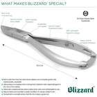 Blizzard® Diabetic Toenail Clippers for Seniors - 14.5cm, Concave Head