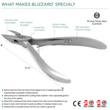 Load image into Gallery viewer, Blizzard® Ingrown Nail Clipper For Thick Nails 13Cm | Straight Head Toenail Nippers

