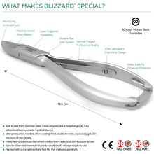 Load image into Gallery viewer, Blizzard® Diabetic Nail Clipper for Thick Nails 14.5cm | Concave Head - blizzardhealth
