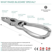 Load image into Gallery viewer, Blizzard Nail Clipper: Concave Head, 12cm, Thick Nails - Barrel Spring - blizzardhealth
